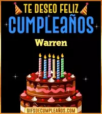 GIF Te deseo Feliz Cumpleaños Warren
